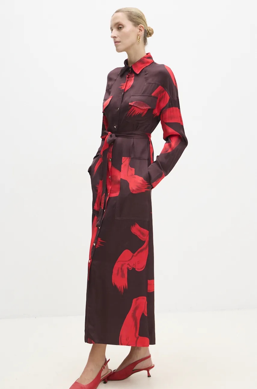 Answear Lab rochie culoarea rosu
