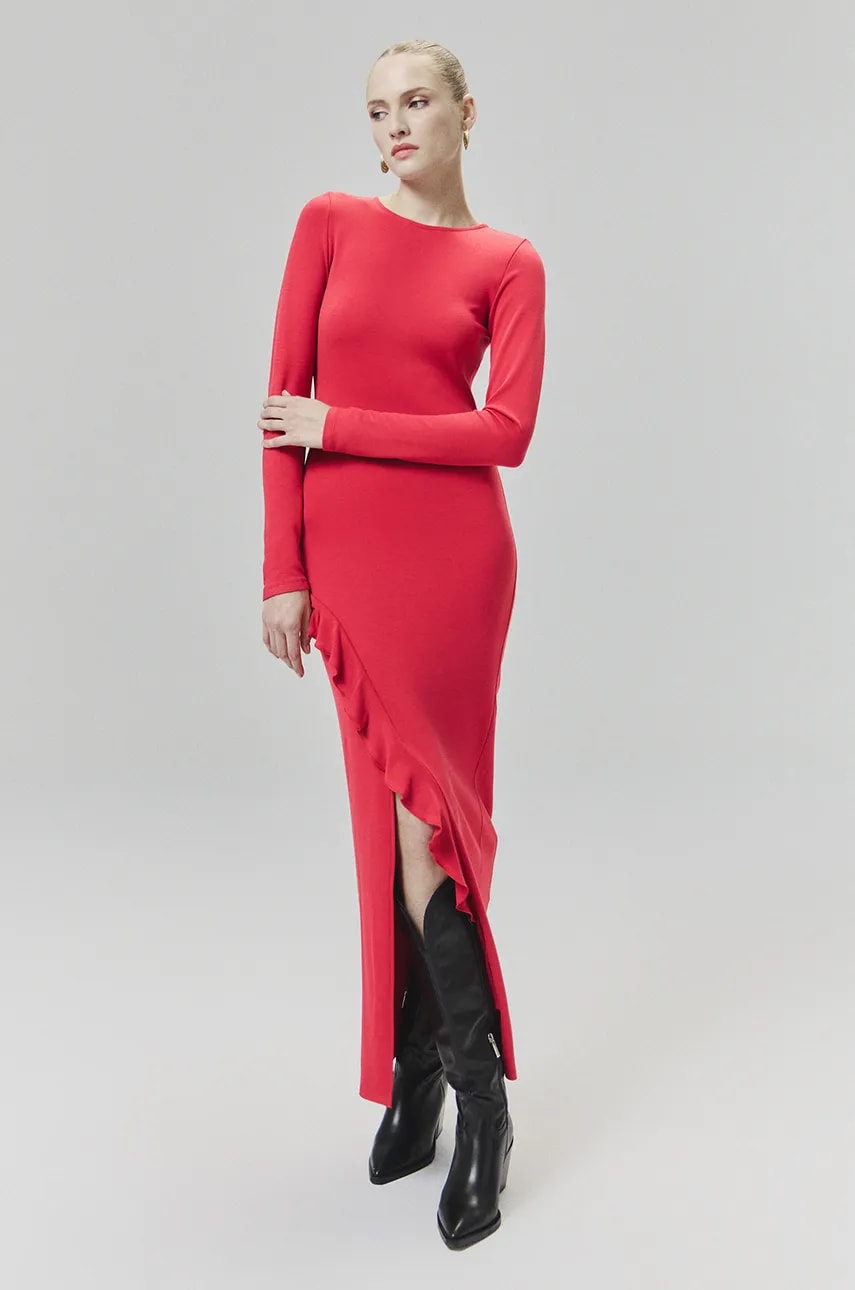 Answear Lab rochie culoarea rosu