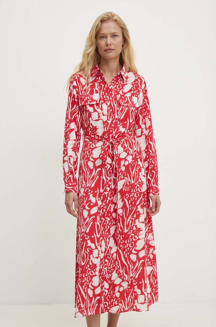 Answear Lab rochie culoarea rosu