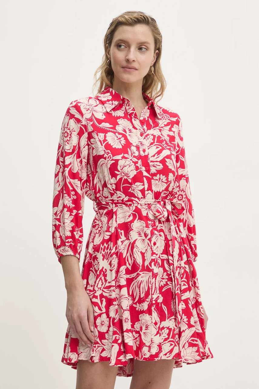 Answear Lab rochie culoarea rosu