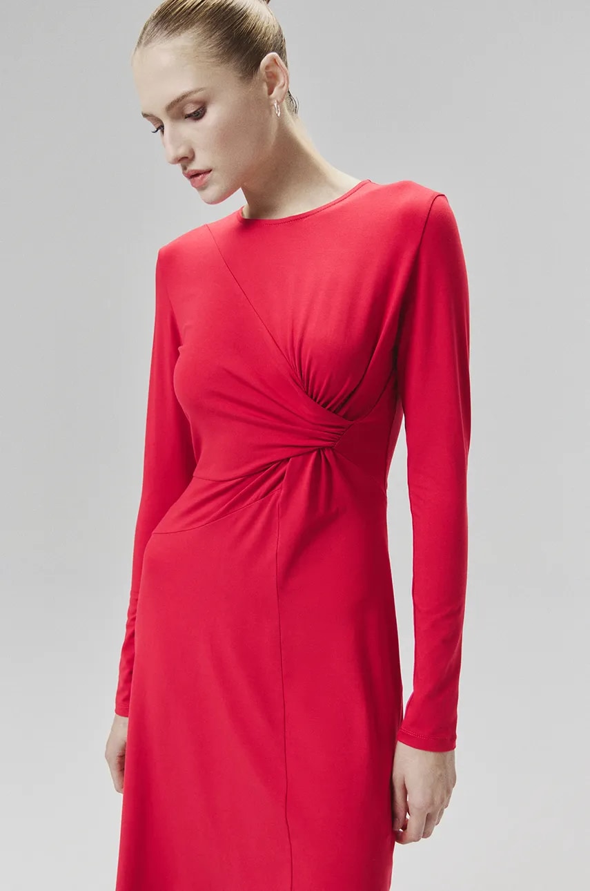 Answear Lab rochie culoarea rosu