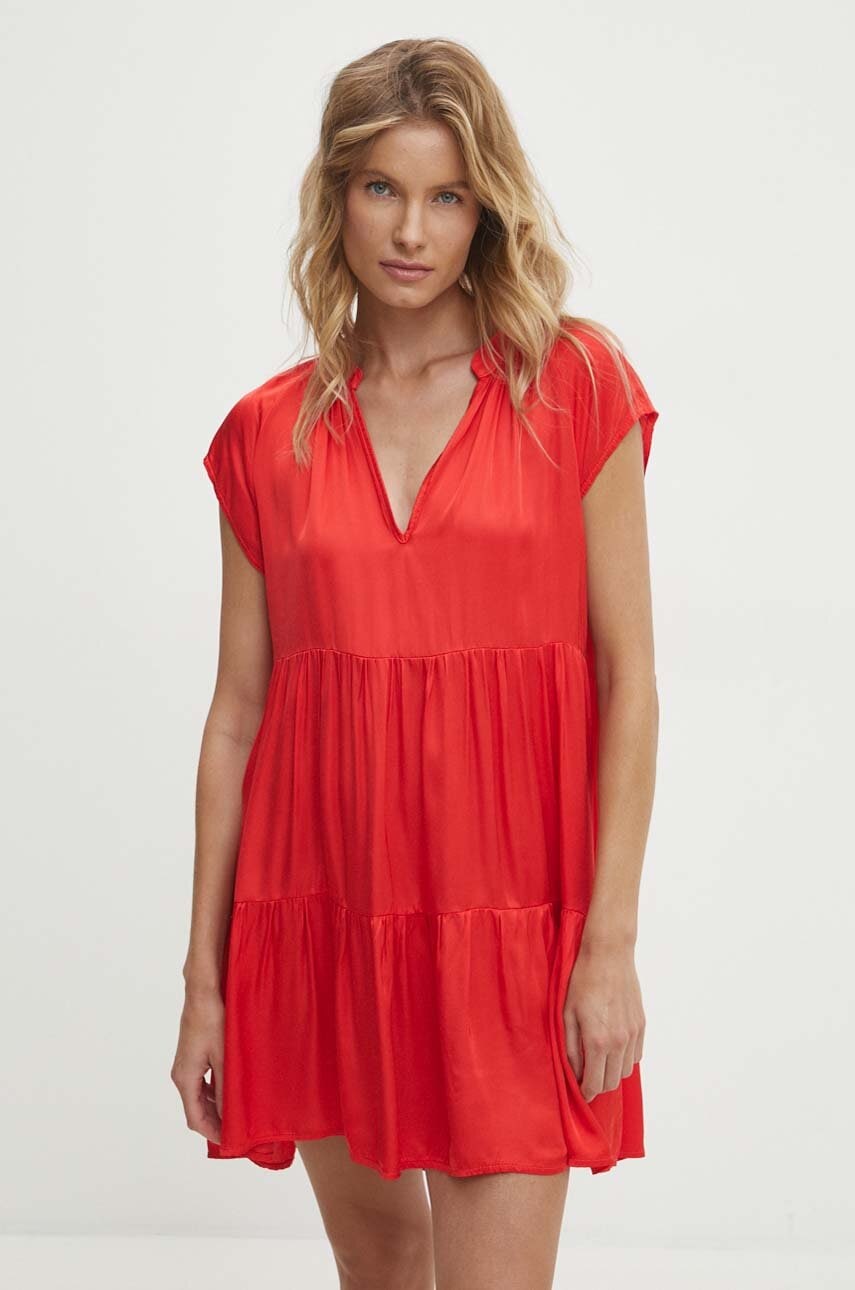 Answear Lab rochie culoarea rosu