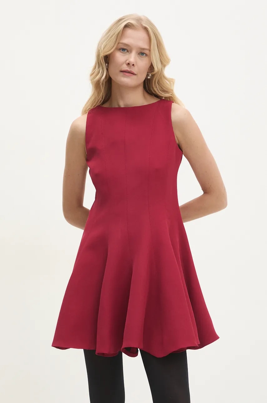 Answear Lab rochie culoarea rosu