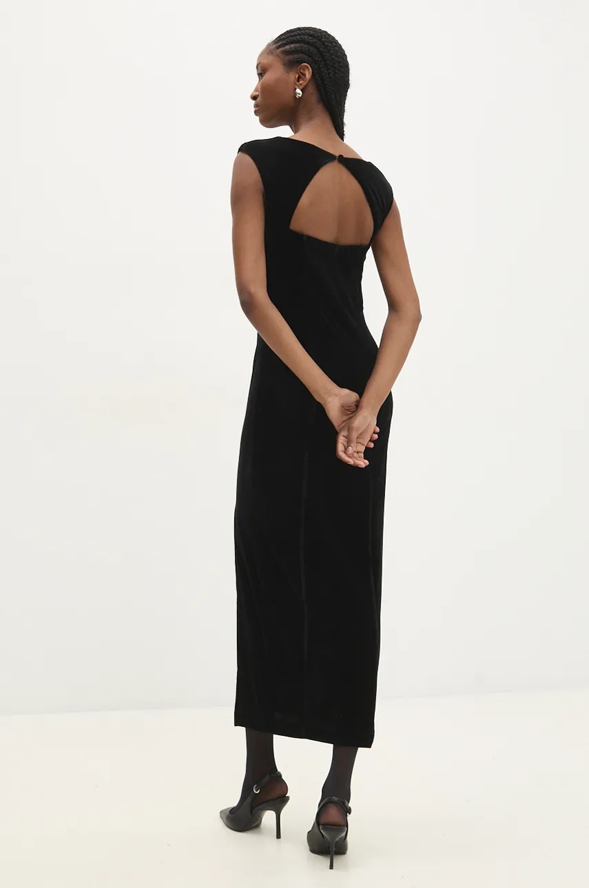 Answear Lab rochie de catifea culoarea negru