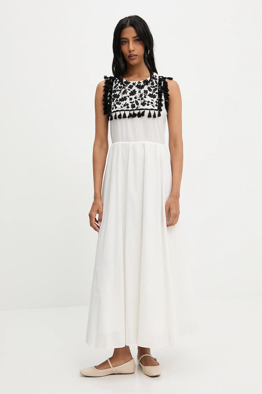 Answear Lab rochie din bumbac culoarea alb