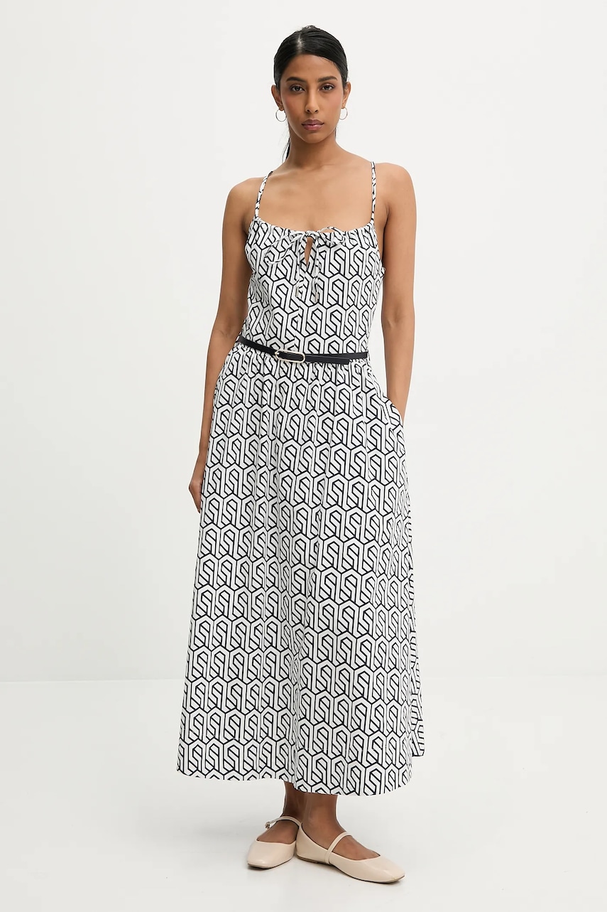 Answear Lab rochie din bumbac culoarea alb