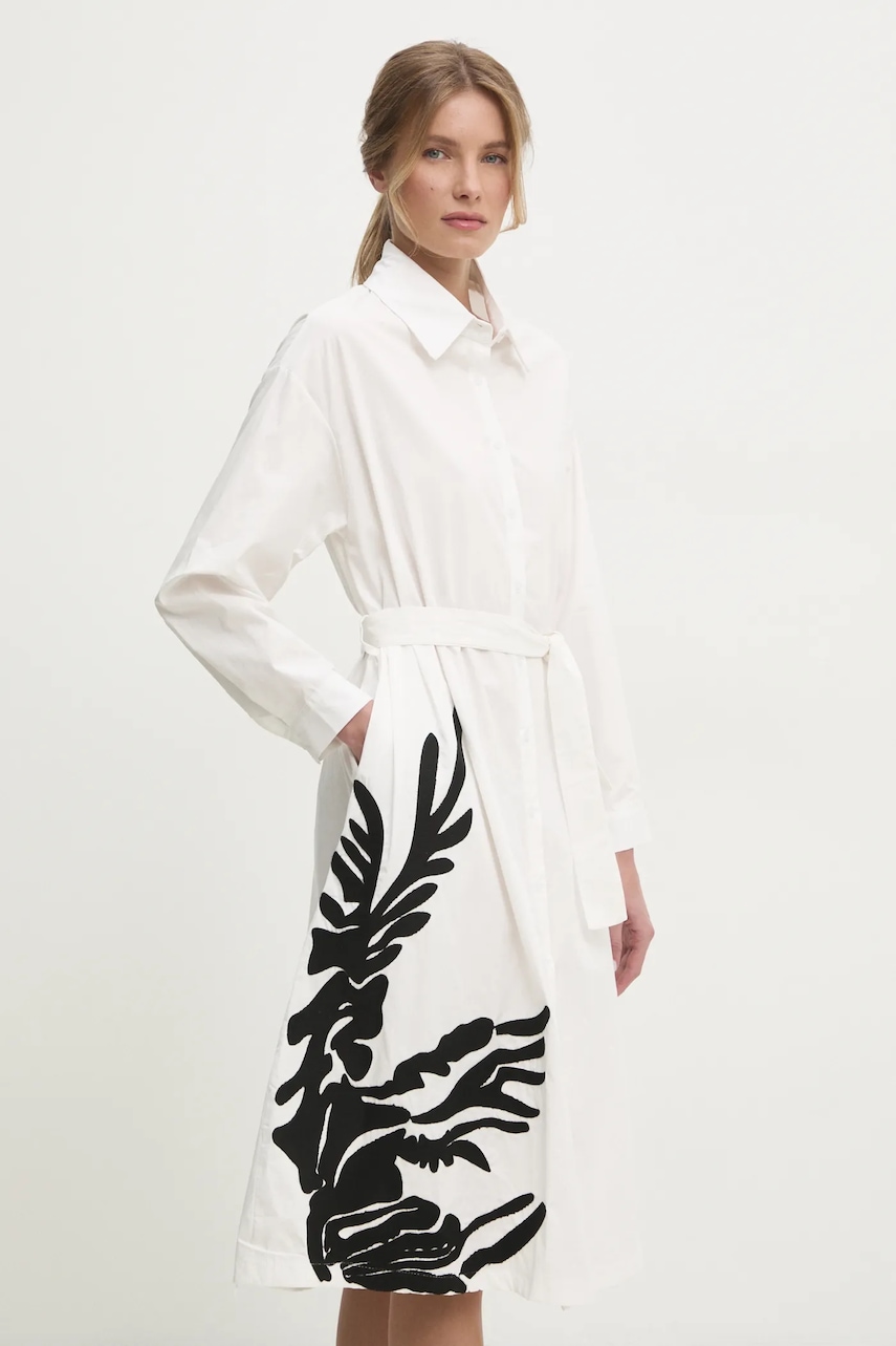 Answear Lab rochie din bumbac culoarea alb