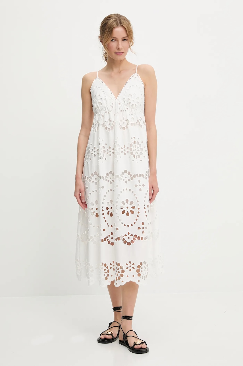 Answear Lab rochie din bumbac culoarea alb
