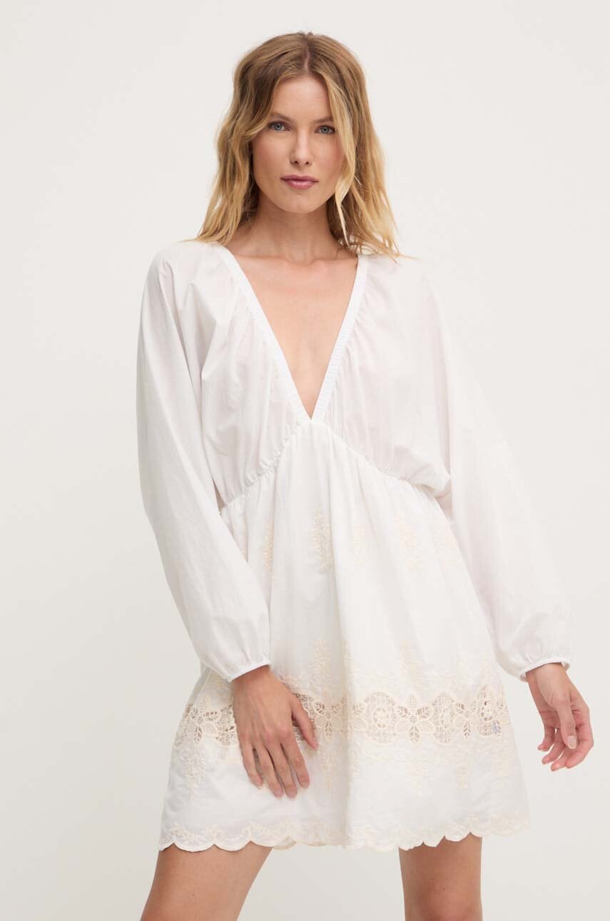 Answear Lab rochie din bumbac culoarea alb