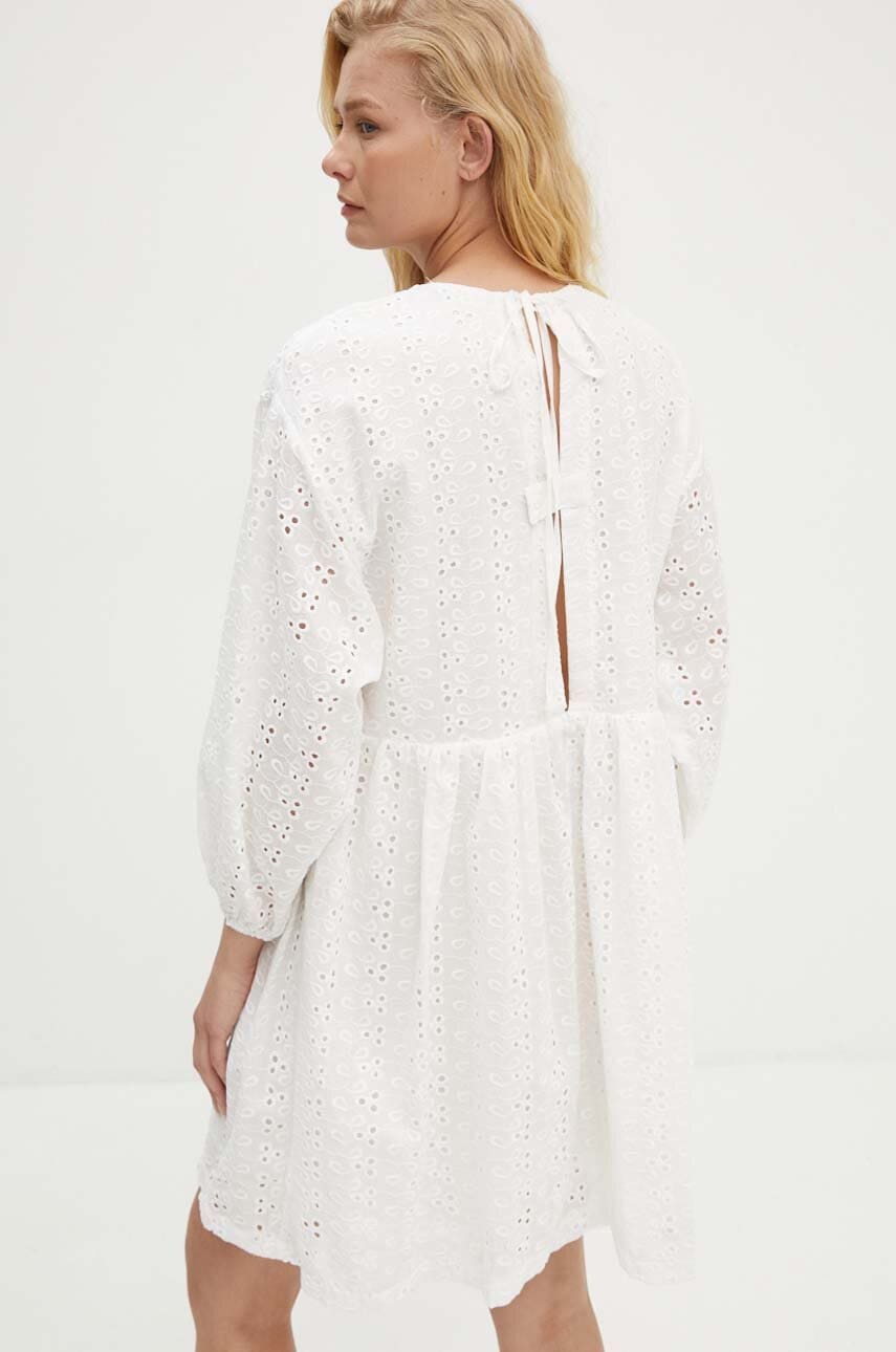 Answear Lab rochie din bumbac culoarea alb