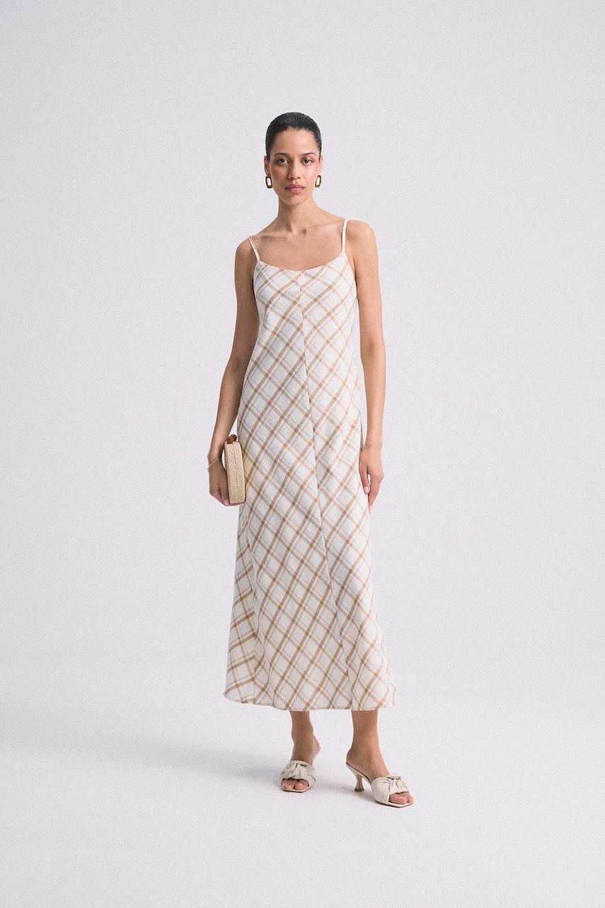 Answear Lab rochie din bumbac culoarea bej