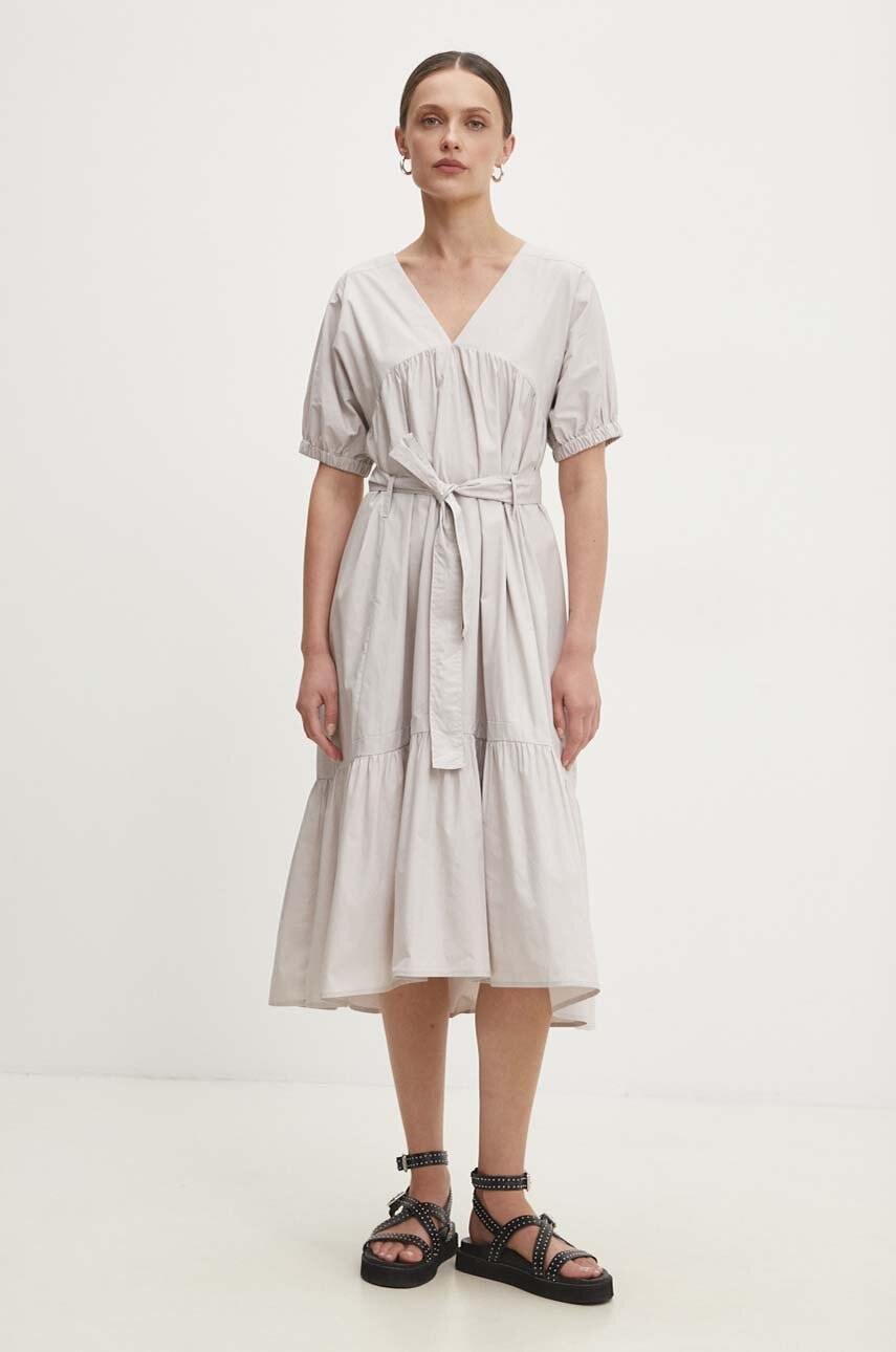 Answear Lab rochie din bumbac culoarea bej