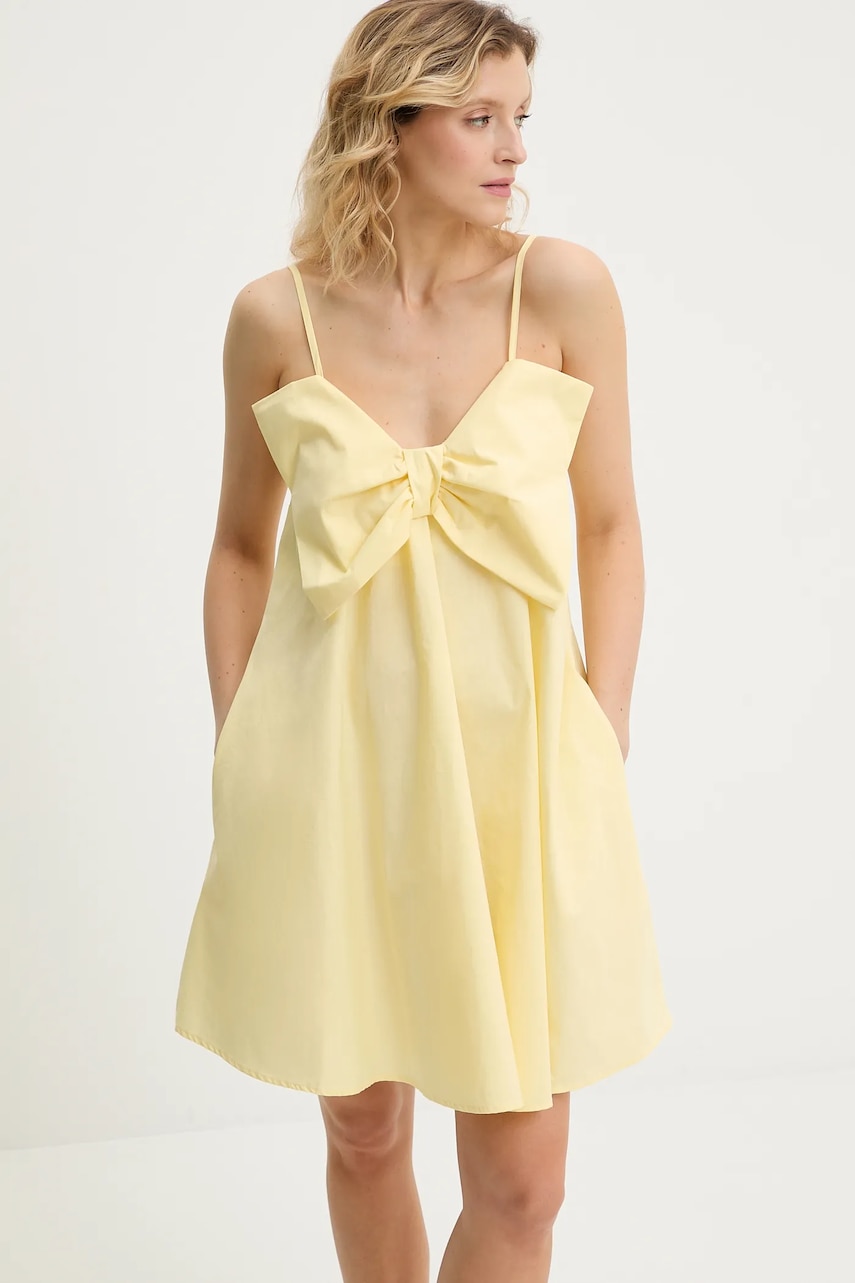 Answear Lab rochie din bumbac culoarea galben