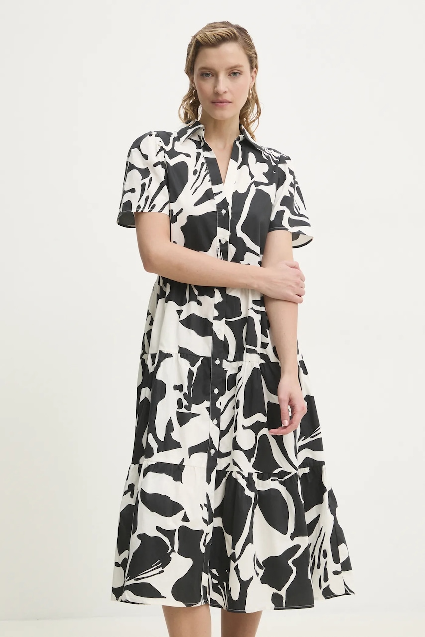 Answear Lab rochie din bumbac culoarea negru