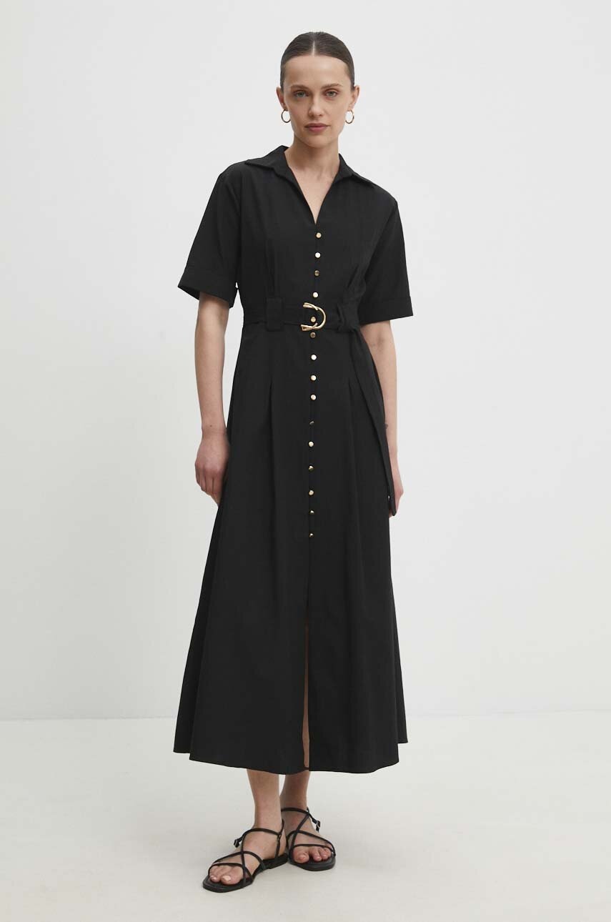 Answear Lab rochie din bumbac culoarea negru