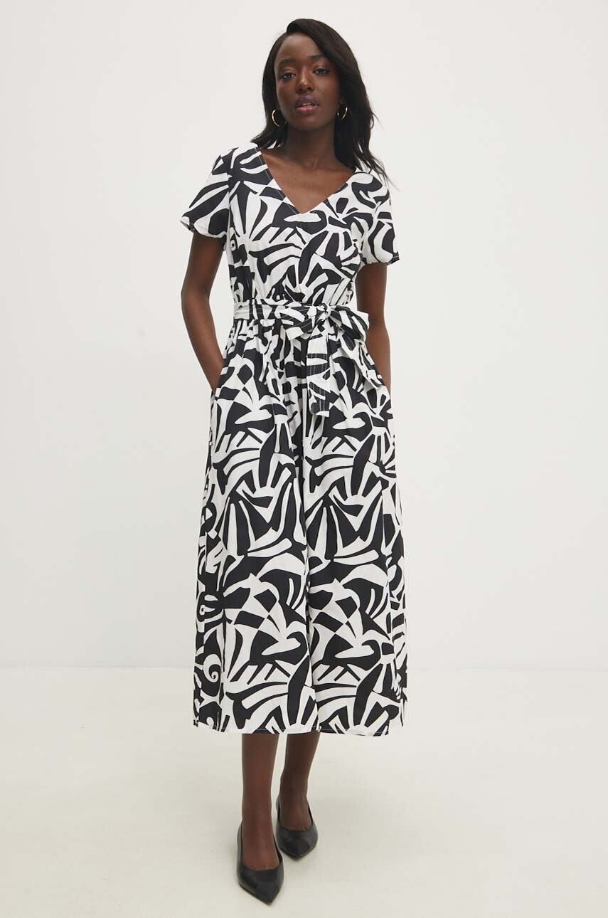 Answear Lab rochie din bumbac culoarea negru