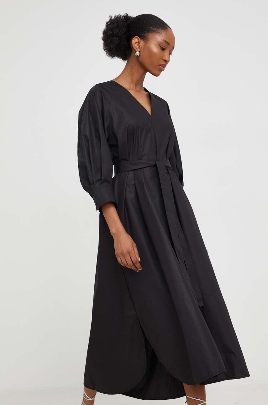 Answear Lab rochie din bumbac culoarea negru
