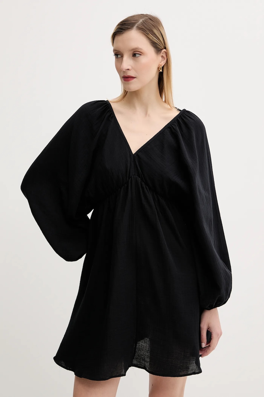 Answear Lab rochie din bumbac culoarea negru