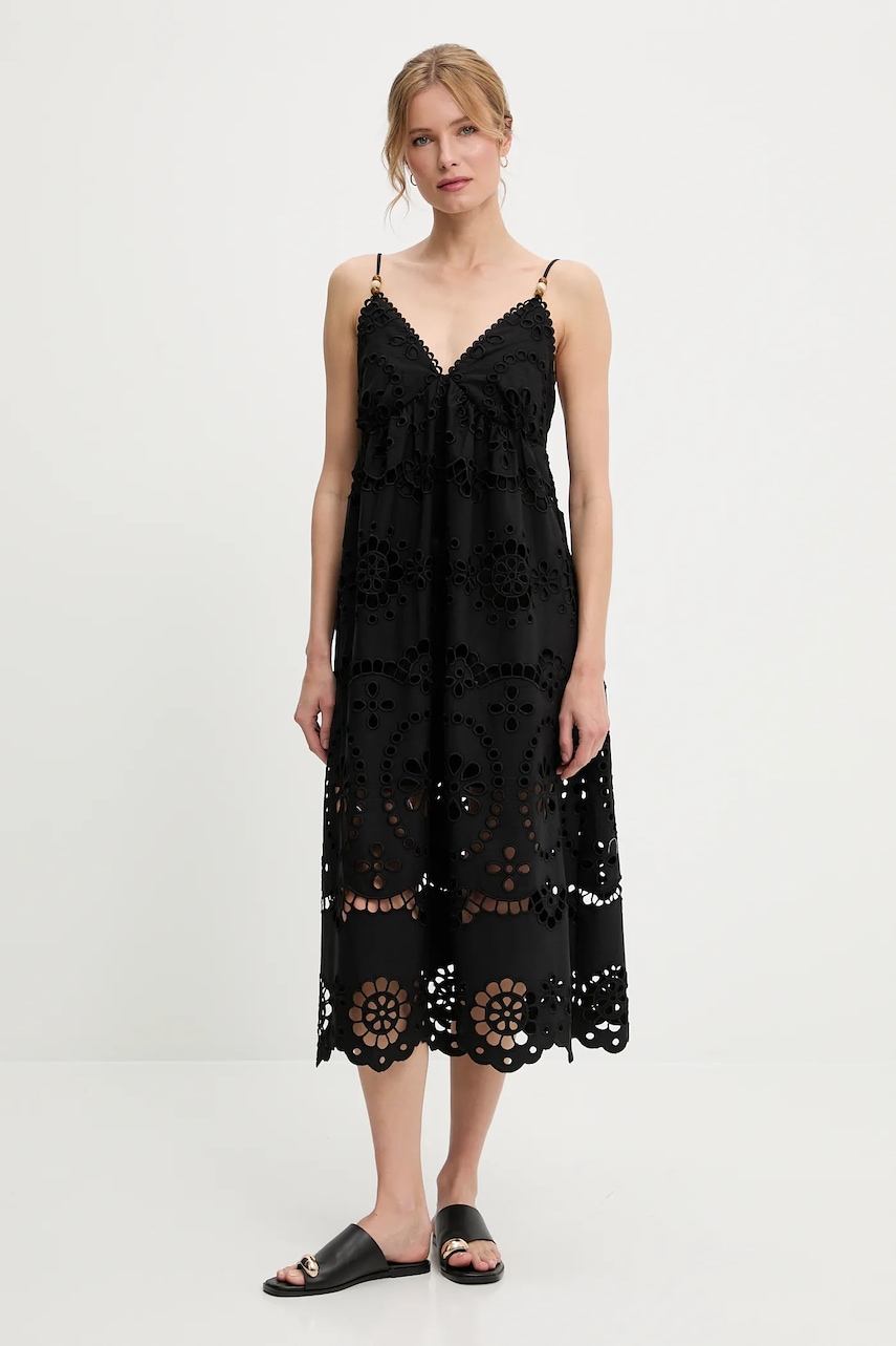 Answear Lab rochie din bumbac culoarea negru