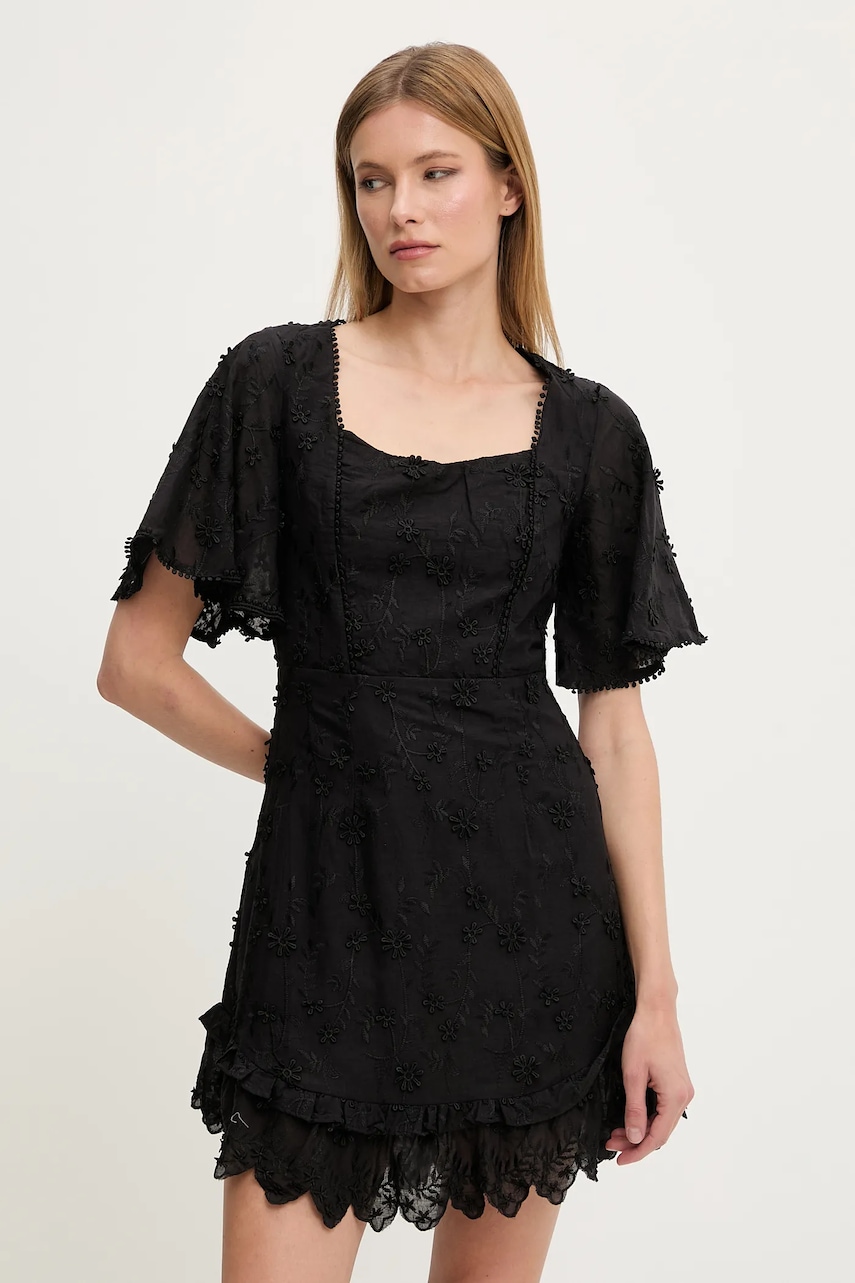 Answear Lab rochie din bumbac culoarea negru