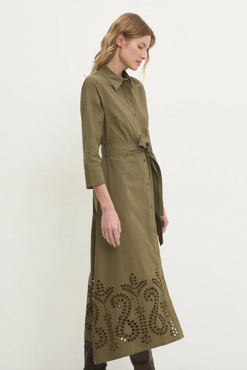 Answear Lab rochie din bumbac culoarea verde