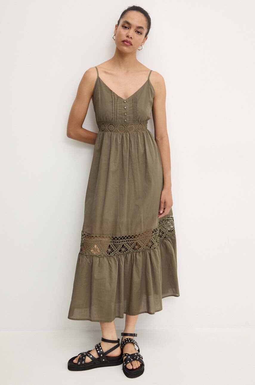 Answear Lab rochie din bumbac culoarea verde