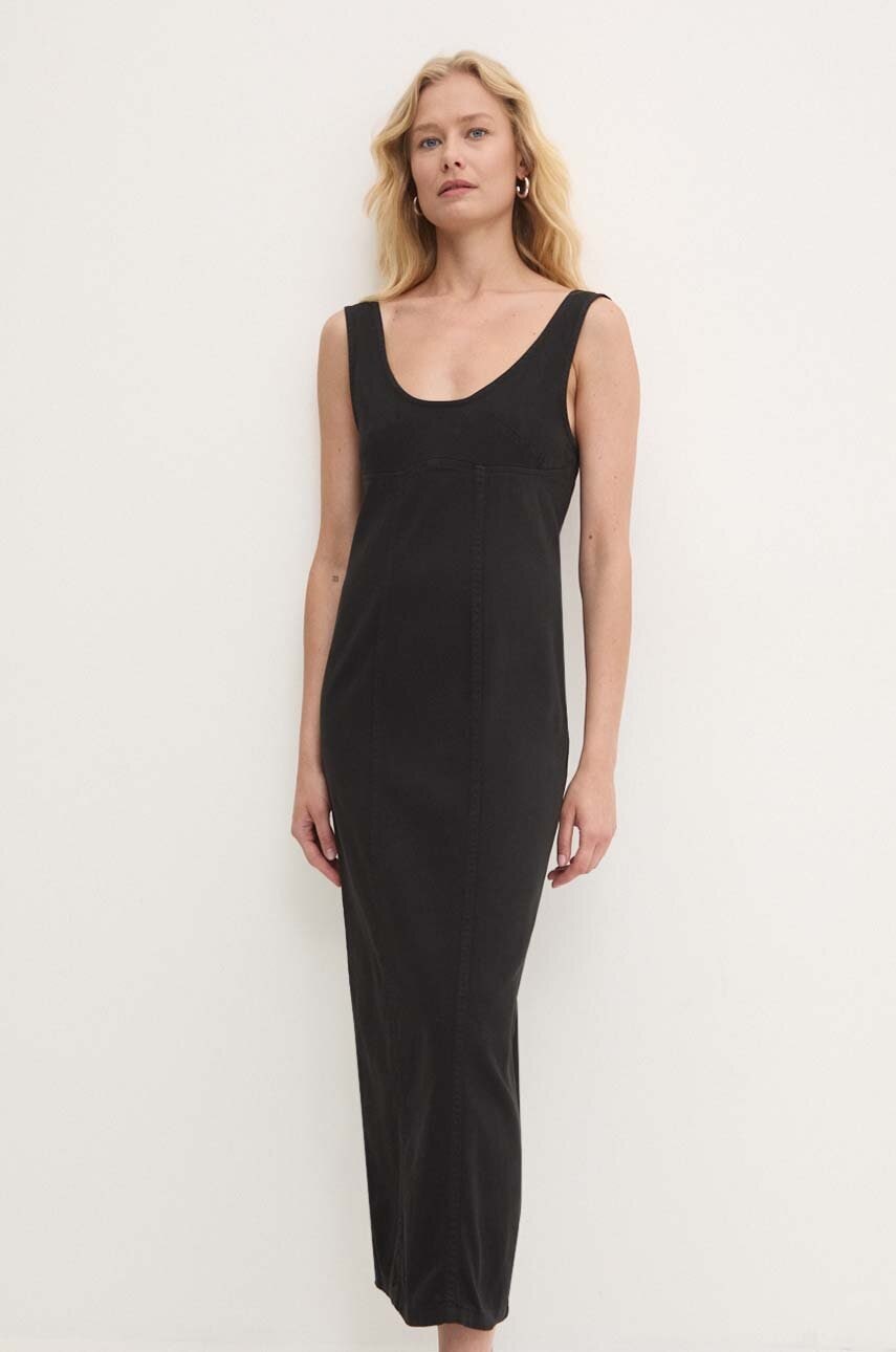 Answear Lab rochie din denim culoarea negru