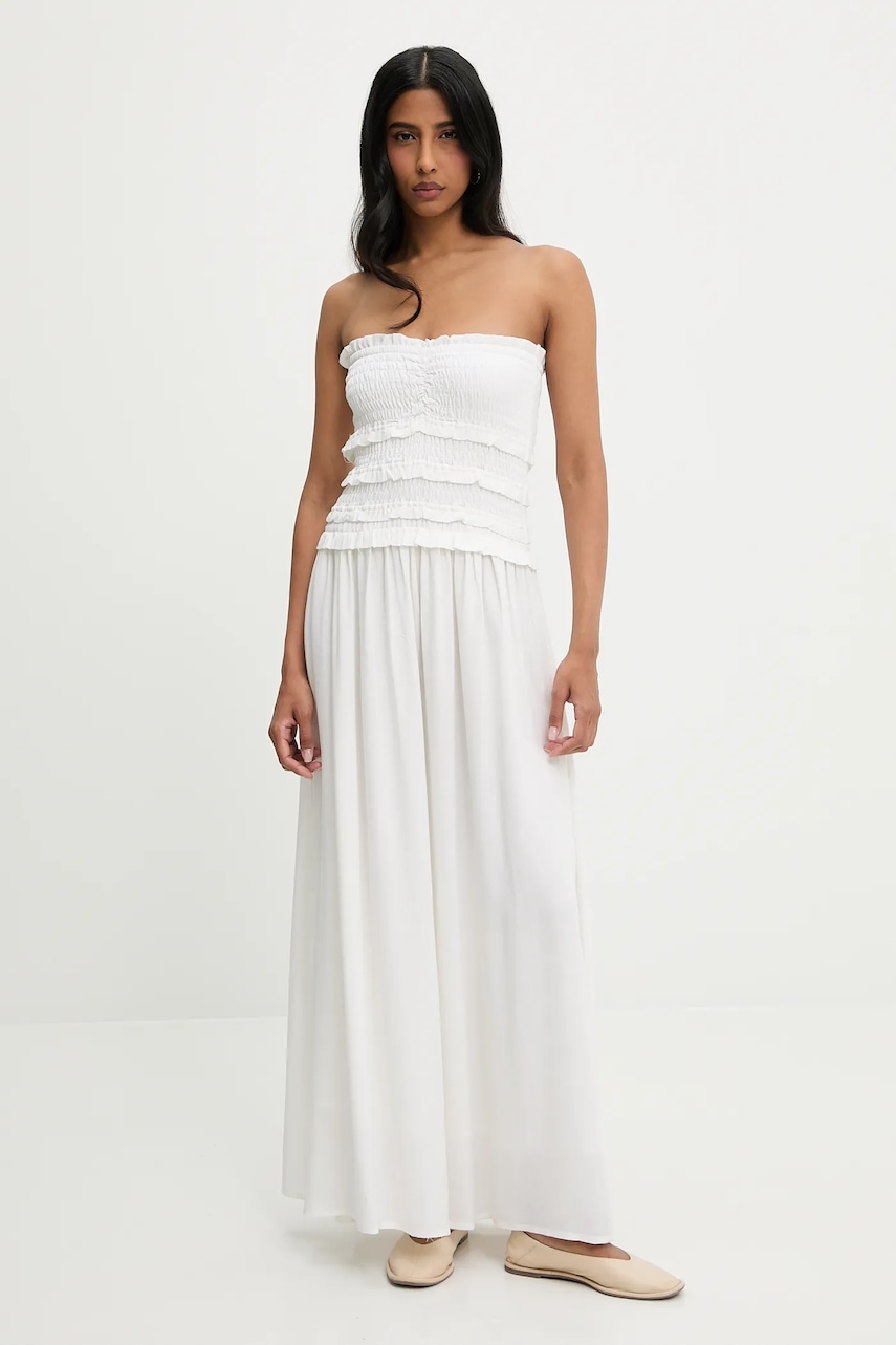 Answear Lab rochie din in culoarea bej