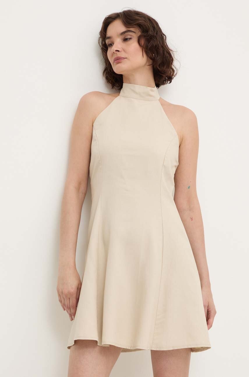 Answear Lab rochie din in culoarea bej