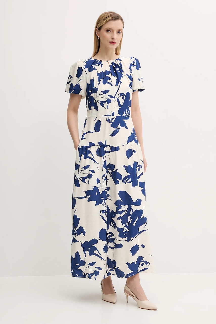 Answear Lab rochie din in culoarea bleumarin