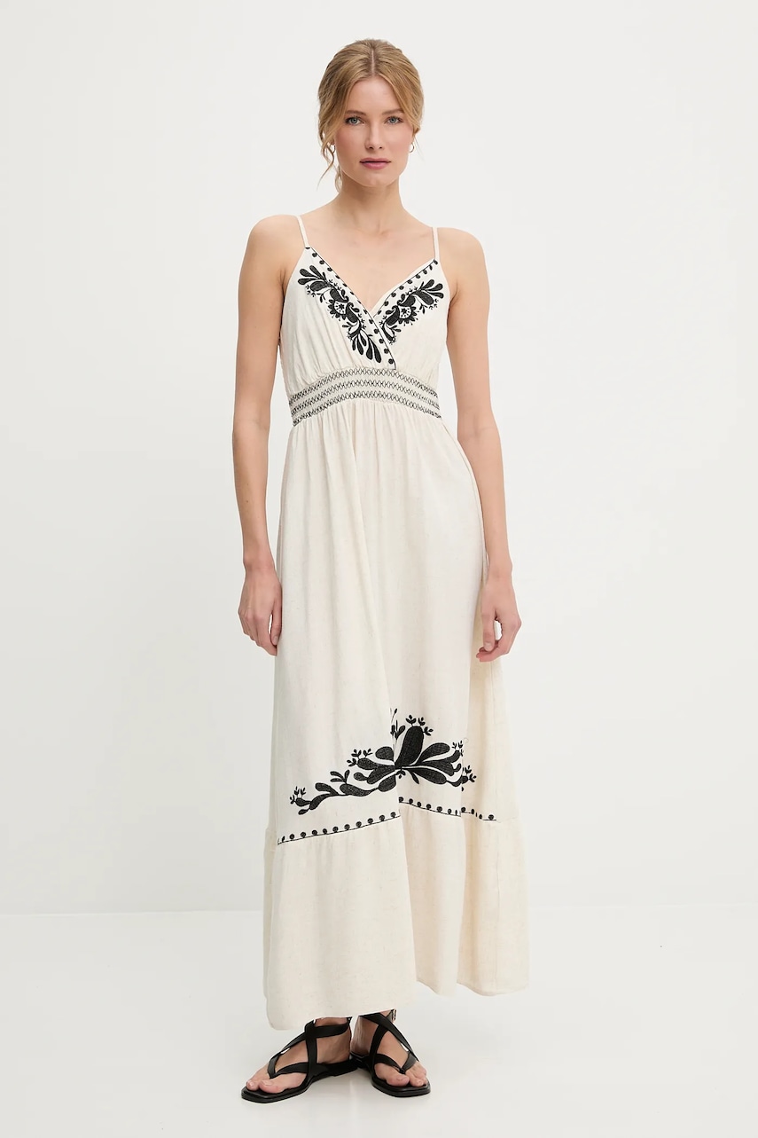 Answear Lab rochie din in culoarea negru