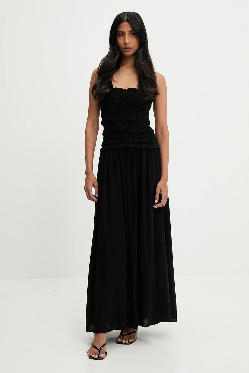 Answear Lab rochie din in culoarea negru