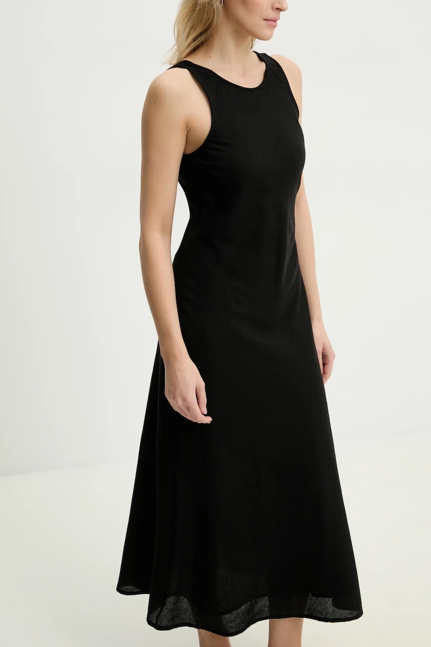 Answear Lab rochie din in culoarea negru