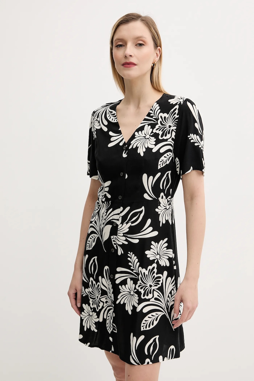 Answear Lab rochie din in culoarea negru