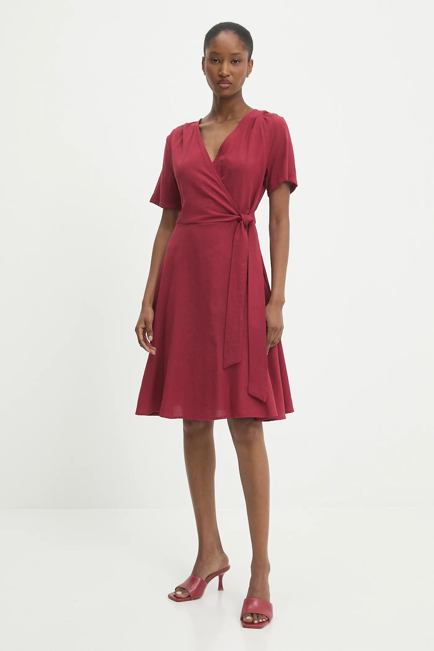 Answear Lab rochie din in culoarea roz