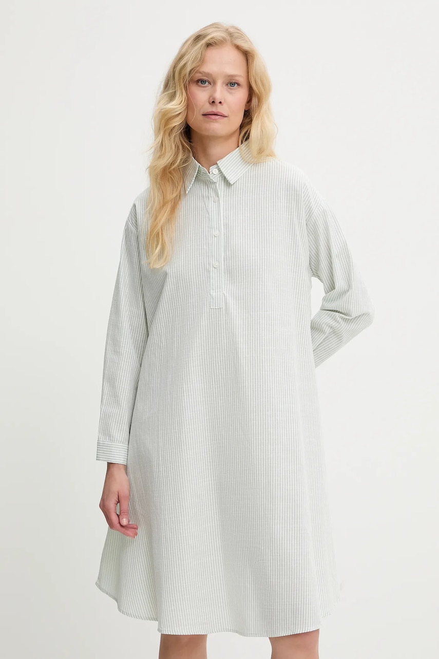 Answear Lab rochie din in culoarea verde