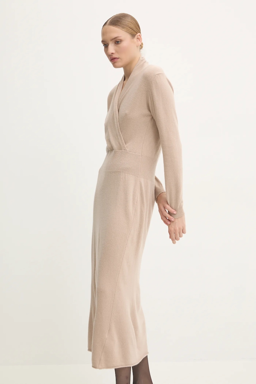 Answear Lab rochie din lână culoarea bej