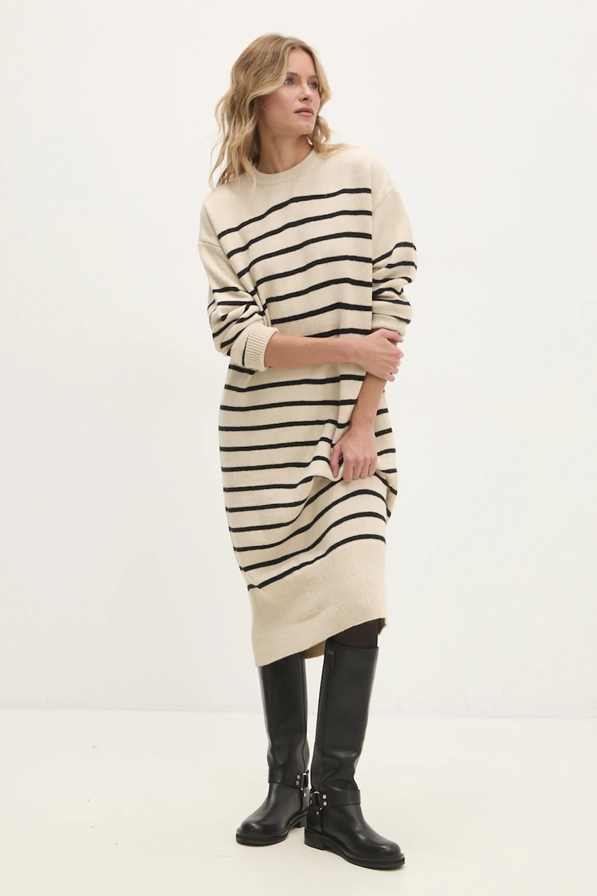 Answear Lab rochie din lână culoarea bej