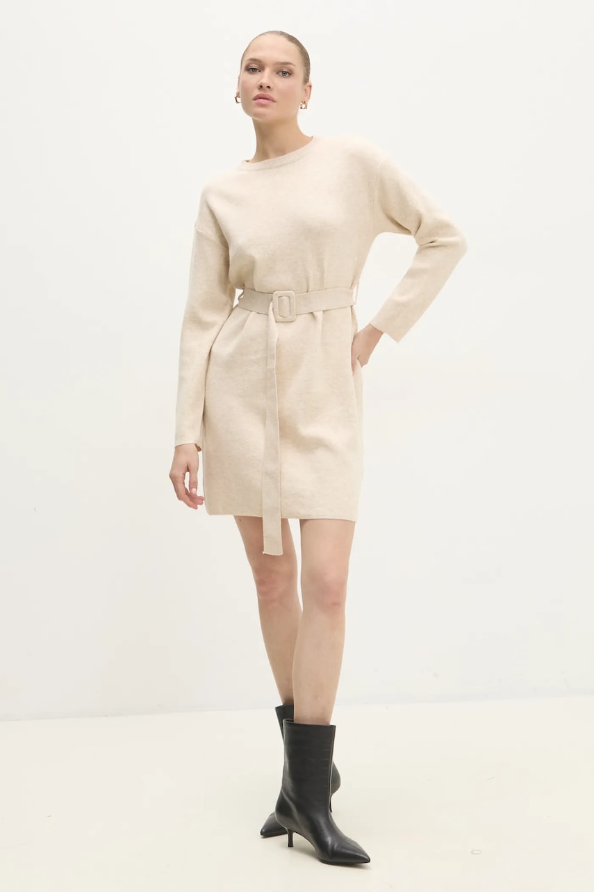 Answear Lab rochie din lână culoarea bej