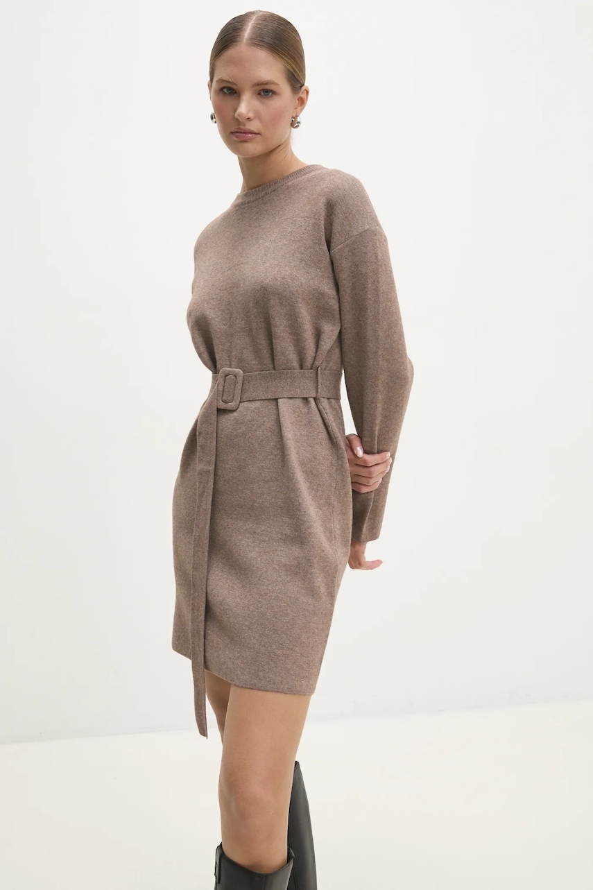Answear Lab rochie din lână culoarea maro