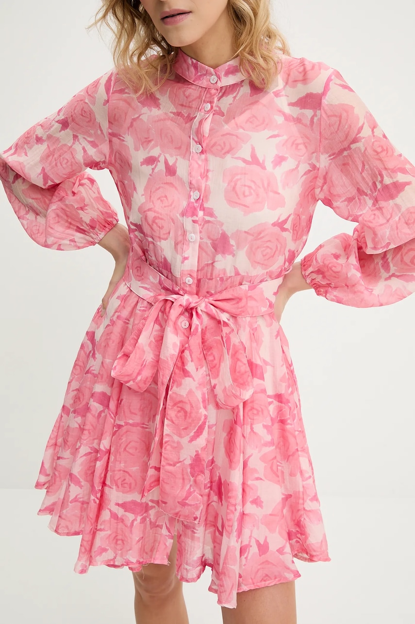Answear Lab rochie din matase culoarea roz
