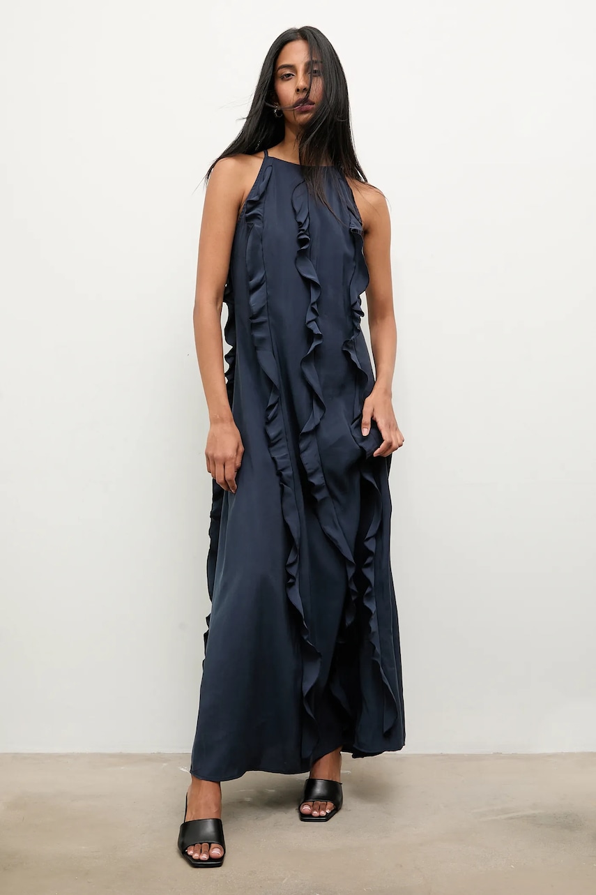 Answear.LAB rochie culoarea albastru marin