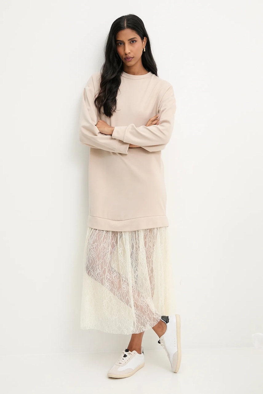 Answear.LAB rochie culoarea bej