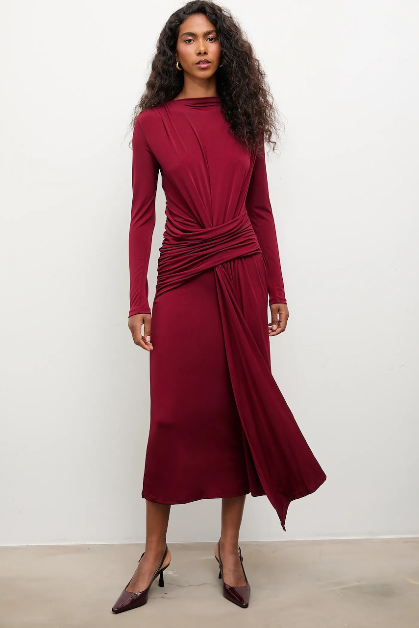 Answear.LAB rochie culoarea bordo