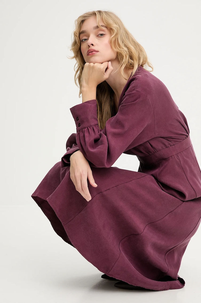 Answear.LAB rochie culoarea bordo