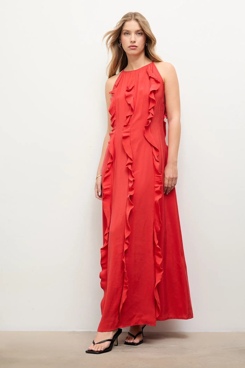 Answear.LAB rochie culoarea rosu