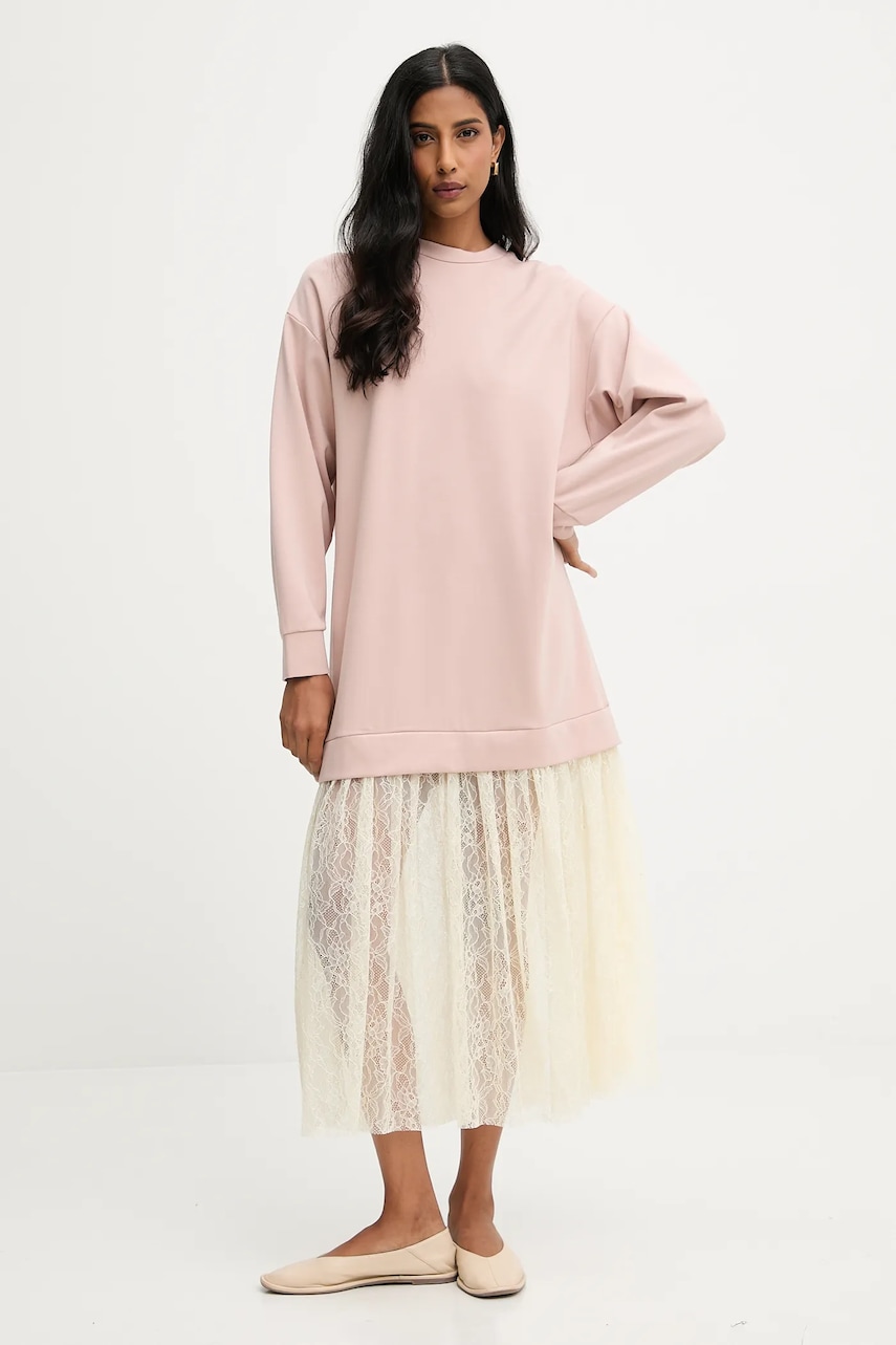 Answear.LAB rochie culoarea roz