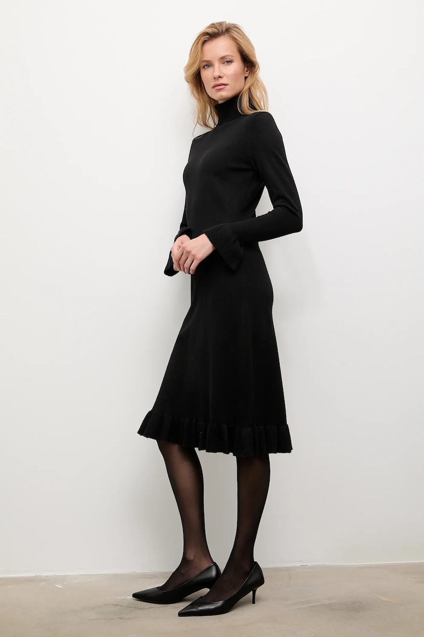 Answear.LAB rochie de cașmir culoarea negru