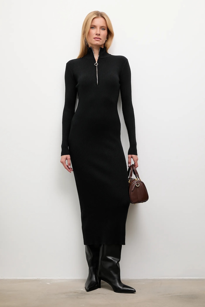 Answear.LAB rochie de cașmir culoarea negru