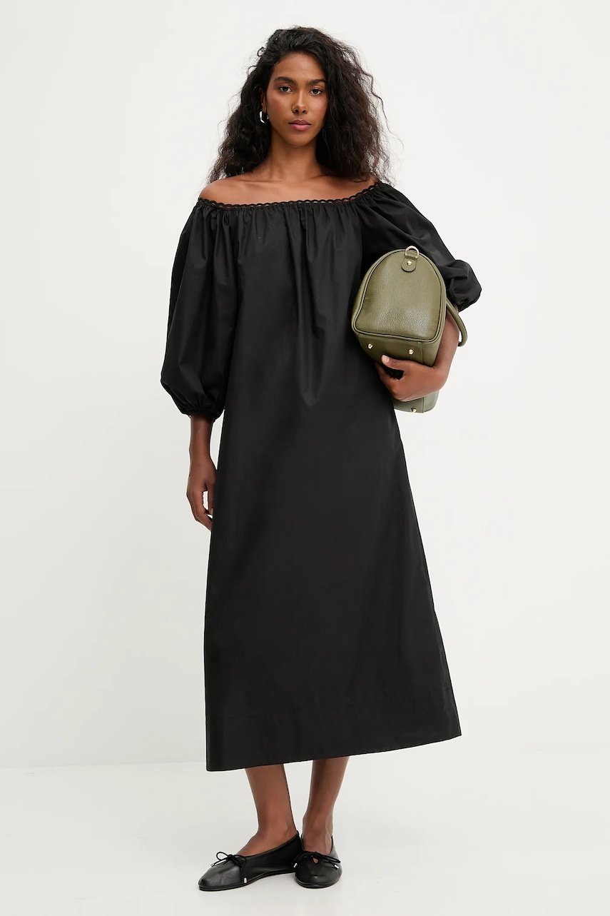 Answear.LAB rochie din bumbac culoarea negru